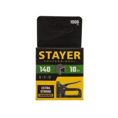 STAYER скобы тип 140 (G/11/57), 10 мм, калибр 20GA. 1000 шт. (31610-10)