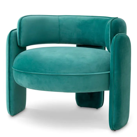 Фото: КРЕСЛО CHAPLIN, Savona turquoise velvet - основной вид