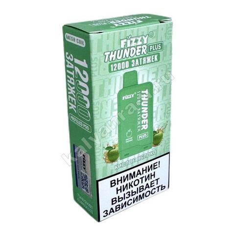 Картридж Fizzy Thunder Plus 12000 затяжек - Кислое Яблоко