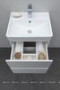 Aquanet 367322 Тумба с раковиной Вега 50 (Ирис T) 2 ящ. цв. белый глянец (367322)