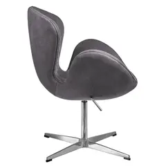 Кресло SWAN STYLE CHAIR тёмно-серый, искусственная замша