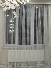 Тюль сетка Паутинка для спальни и гостиной 270x800 см