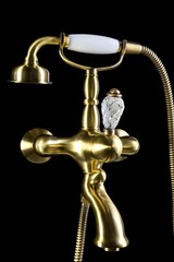 Boheme Crystal 303-CRST Смеситель для ванны (душевой комплект), цвет: бронза фото