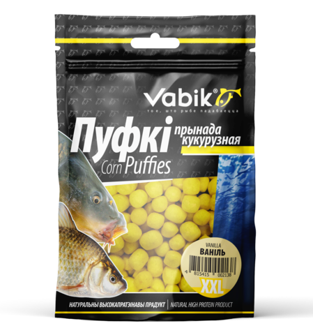 Приманка Vabik CORN PUFFIES XXL Ваниль ( заказ от 5 шт) 6-8 мм