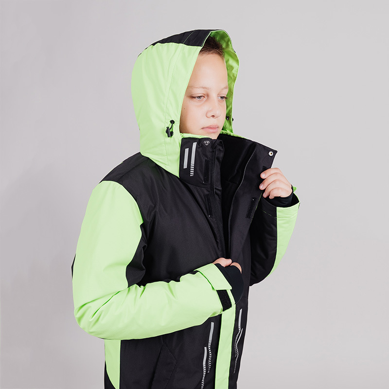 Nordski Jr Extreme горнолыжная куртка детская black-lime - 5