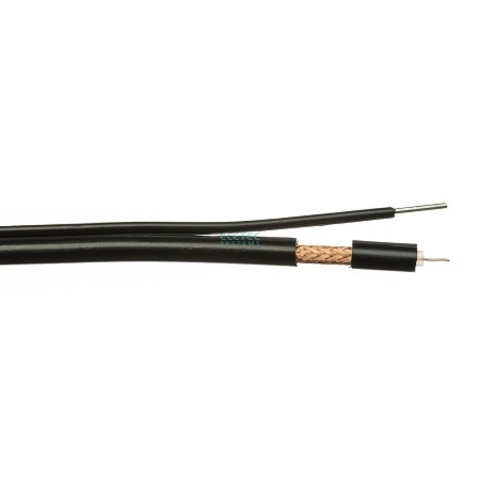 ВЧ кабель ELETEC RG-59 B/U OUTDOOR ХЛ MIL17 экран 112% 75 Ом холодостойкое исполнение с тросом