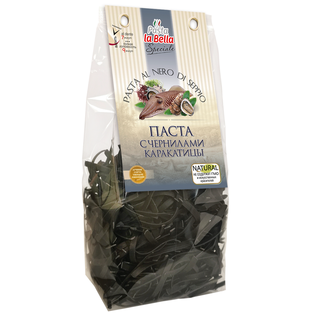 Pasta la Bella Speciale Макароны c чернилами каракатицы, 250г