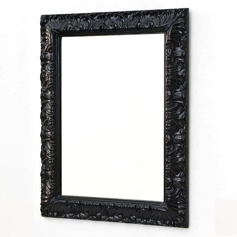 ArtCeram Cornici Collection ACS002 03 Зеркало прямоугольное, цвет: черный (глянцевый)