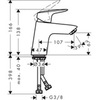 Hansgrohe Logis 71077000 Смеситель для раковины однорычажный с донным клапаном
