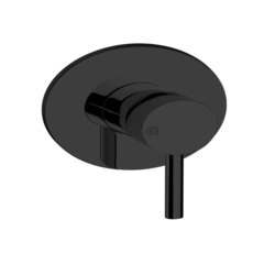 Gessi Ovale 23110#299 Смеситель встраиваемый, однорычажный, внешняя часть, цвет черный матовый фото