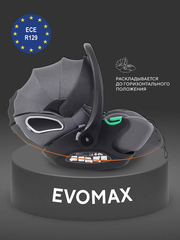 Автолюлька Rant Evomax I-Size группа 0+ (0-13кг) Grey