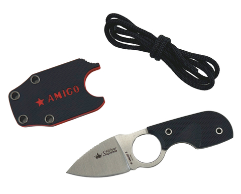 Шейный нож Amigo Z, AUS8 Satin, G10, Kizlyar Supreme, 4610094296423