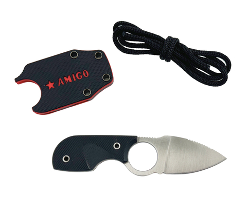 Шейный нож Amigo Z, AUS8 Satin, G10, Kizlyar Supreme, 4610094296423