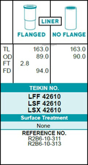 Гильза блока цилиндров TEIKIN LSF42610 (4шт/упак) не хонингованная