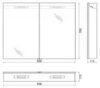 BelBagno SPC-2A-DL-BL-800 Зеркальный шкаф, цвет: серый