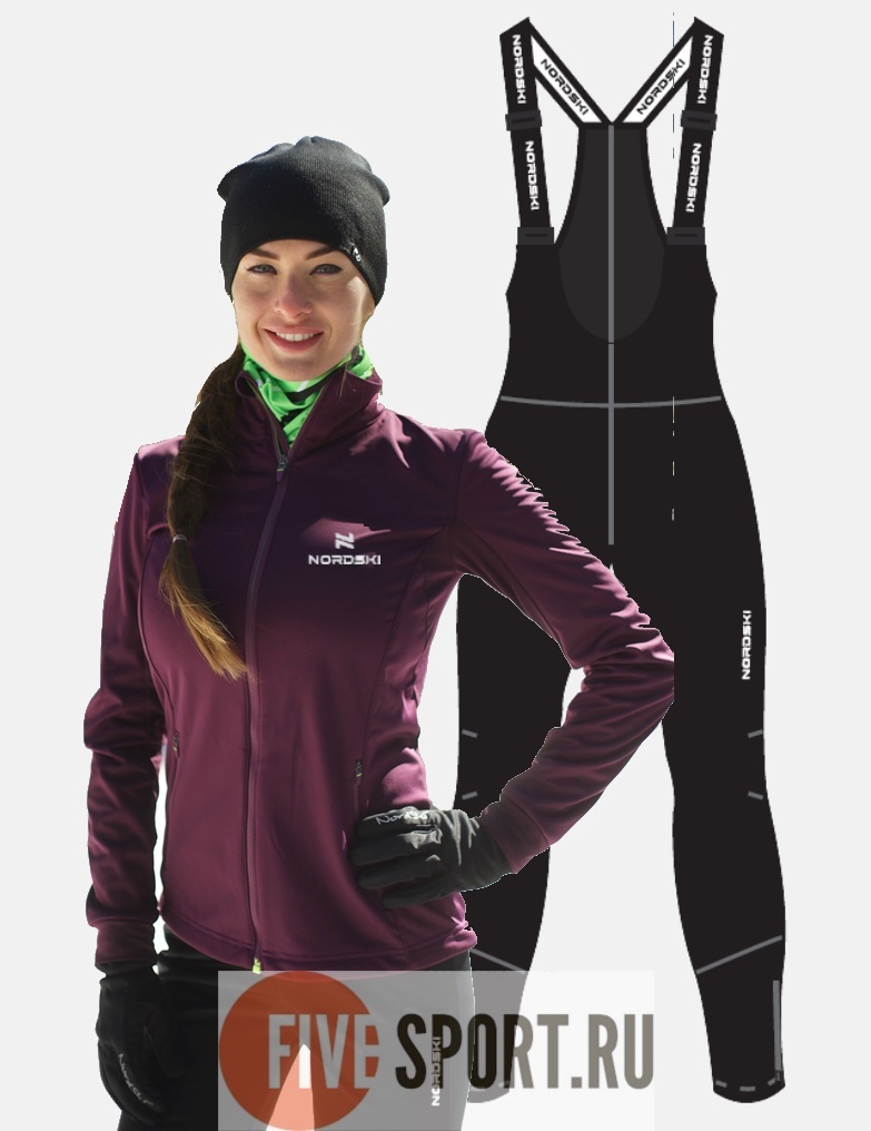 Nordski Jr Motion Active разминочный костюм детский purple