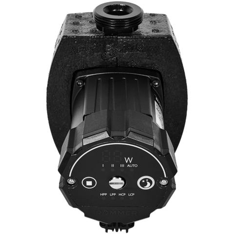 Частотный циркуляционный насос ROMMER PROFI EVO 25/60-180 с гайками и теплоизоляцией RCP-0030-2560180