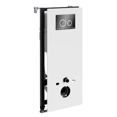 WasserKRAFT Abens 20TLT.010.ME.WH.PB01 Инсталляция для унитаза с клавишей, цвет: белый, чёрный фото