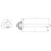 Gessi Ovale 23118#031 Настенный излив с инд.длиной (70-300мм), для монтажа с удаленным управлением (не входит в комплект), цвет: хром