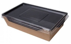 Упаковка салатник 800мл ЧЕРНЫЙ БЕЗ КРЫШКИ 207х127х55мм OSQ OpSalad 800 Black Edition (400шт/кор)