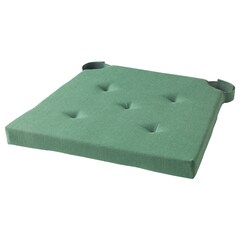 Подушка на стул IKEA JUSTINA (ЮСТИНА), Зеленый, 35 / 42х40х4 см
