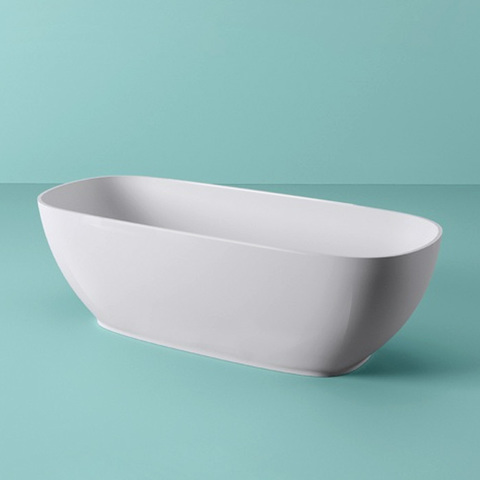 ArtCeram Hoop ACW002 01 BI Ванна отдельностоящая из искусственного камня, 170x70, цвет: белый