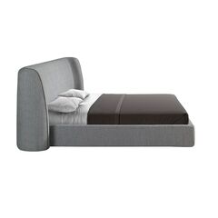 Кровать 7145 из темно-серой ткани