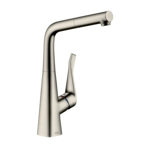 Hansgrohe Metris M71 14821800 Смеситель для кухни с выдвижным изливом и лейкой