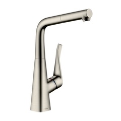 Hansgrohe Metris M71 14821800 Смеситель для кухни с выдвижным изливом и лейкой фото