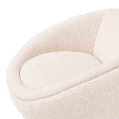 Поворотное кресло Bollinger, bouclé cream