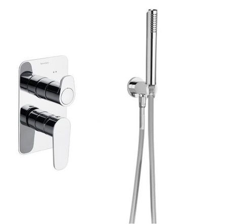 Ramon Soler SK3615021 Смеситель для душа с 2 выходами встроенный с ручным душем Хром