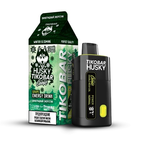 TIKOBAR HUSKY 12000 Виноградный энергетик - Grape Energy Drink