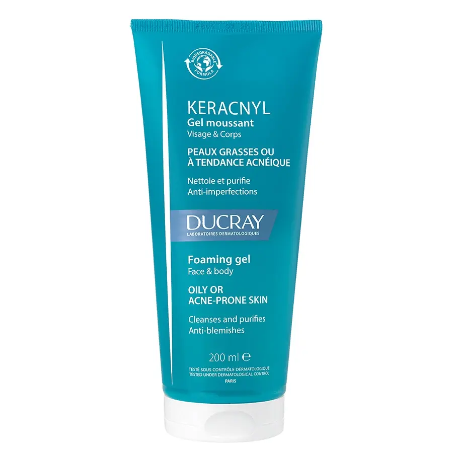 Гель очищающий Ducray Keracnyl Gel Moussant 200 мл