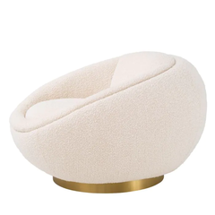 Поворотное кресло Bollinger, bouclé cream