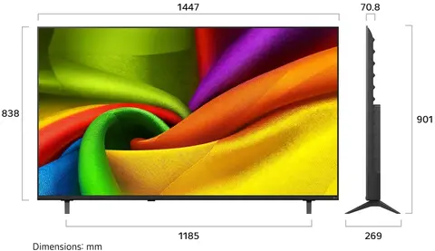 Телевизор LED LG 65" 65NU900B6LA черный 4K Ultra HD 60Hz DVB-T DVB-T2 DVB-C DVB-S DVB-S2 USB WiFi Smart TV
