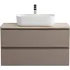 BelBagno KRAFT-1000-2C-SO-СO База под раковину подвесная с фрезерованными ручками по всей длине фасада с двумя выкатн. ящ., Бежевый Мат., 1000x455x500