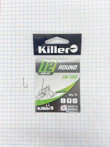 Крючок KILLER ROUND № 12 продажа от 10 шт.