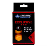 Мячики для н/тенниса DONIC EXCLUSIVE 3* 40+, 6 штук, оранжевый фото №0