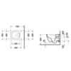Duravit Darling 2557090000 Унитаз подвесной Rimless® без смывного края, с вертикальным смывом, вкл. крепление Durafix, 370x540мм, цвет: Белый