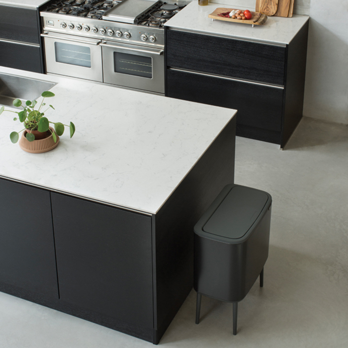 Мусорный бак Touch Bin Bo (3 х 11 л), Черный матовый, арт. 316067 - фото 1