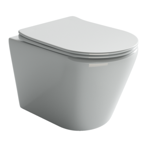 Ceramica Nova Highlight CN1804 Подвесной унитаз c ультра тонким сидением с функцией плавного закрытия, цвет: белый