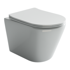 Ceramica Nova Highlight CN1804 Подвесной унитаз c ультра тонким сидением с функцией плавного закрытия, цвет: белый фото