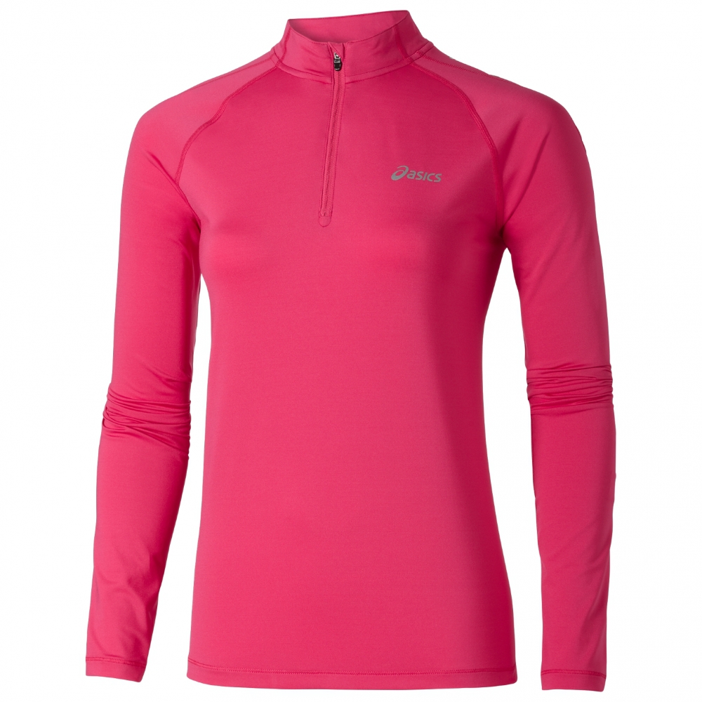 ASICS LS 1/2 ZIP TOP Беговая рубашка женская Pink - 4