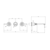 Gessi Venti20 65091#031 Смеситель для раковины настенный, встраиваемый, двухвентильный, излив 201 мм., внешняя часть, цвет хром