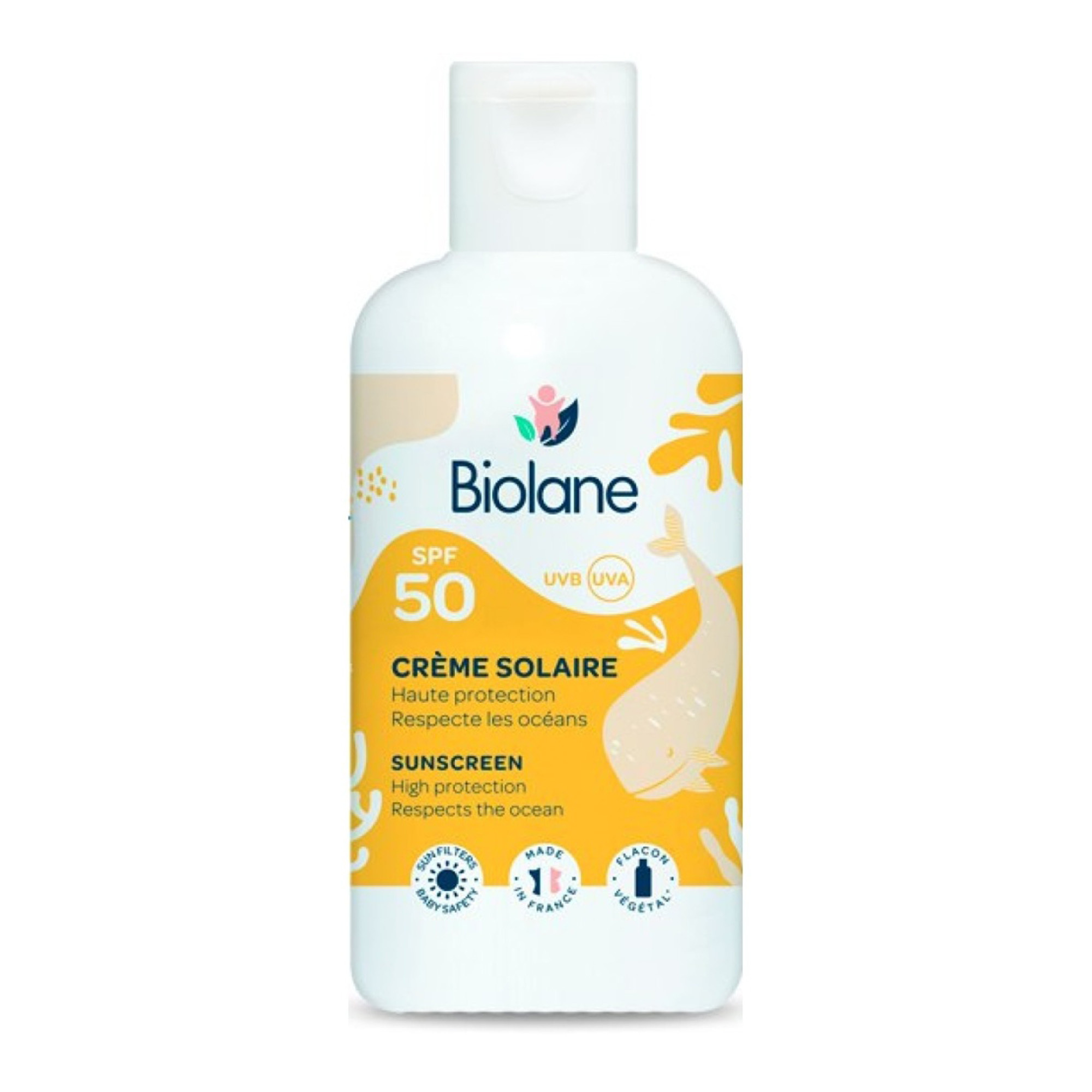 Крем от загара SPF 50 детский BIOLANE 125 мл