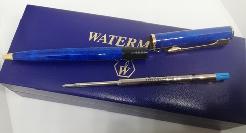 Ручка перьевая Waterman Apostrophe Lacquer Blue Marble GT, F (S0702790)