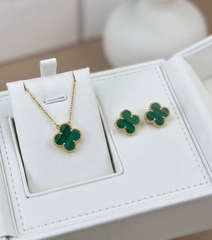Серьги клевер на английском замке VCA качество rose VGOLD