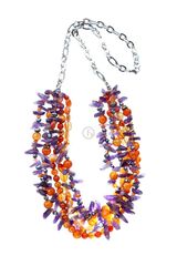 Колье из аметиста и сердолика Ванесса