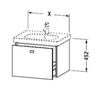 Duravit Brioso BR404602222 Тумба подвесная под раковину 820х469х452 мм, с 1 выдвижным ящиком, цвет белый глянц 22 (для 034285)