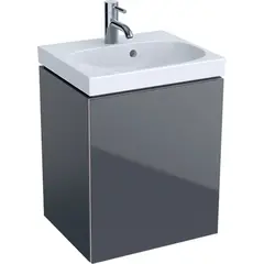 Geberit Acanto 500.608.JK.2 Тумба под раковину, 44.5x53.5x37.5см, темно-серый / лакированный матовый, темно-серый / глянцевое стекло фото